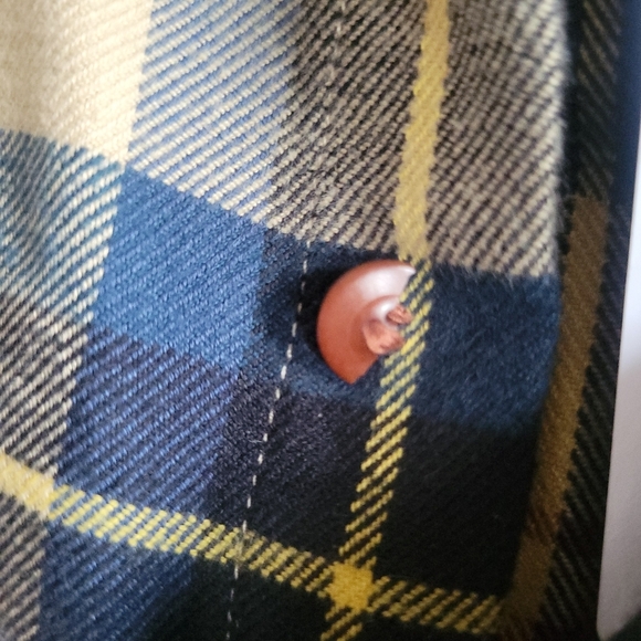 Lucky Brand Brushed Twill Plaid Long Sleeve Utility Shirt Size L - Picture 5 of 10